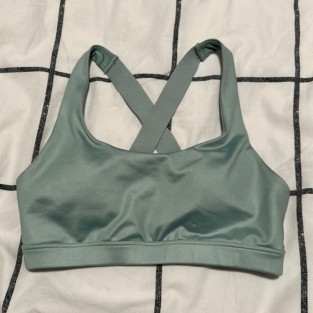 forever21 teal sage sports bra